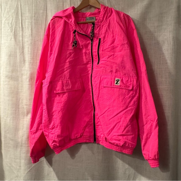 Jimmy’z Vibrant Pink Nylon Jacket - Picture 1 of 8